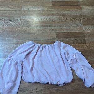 GB girls Blush Pink Off-Shoulder Peasant Blouse